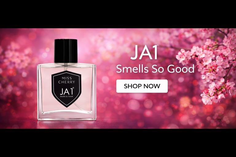 JA1 Miss Cherry,Luxury Fruity Floral Perfume. Banner 1