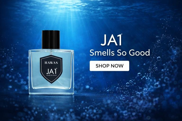 JA1 Hawas Perfume,Fresh Aquatic Masculine Fragrance Banner 1