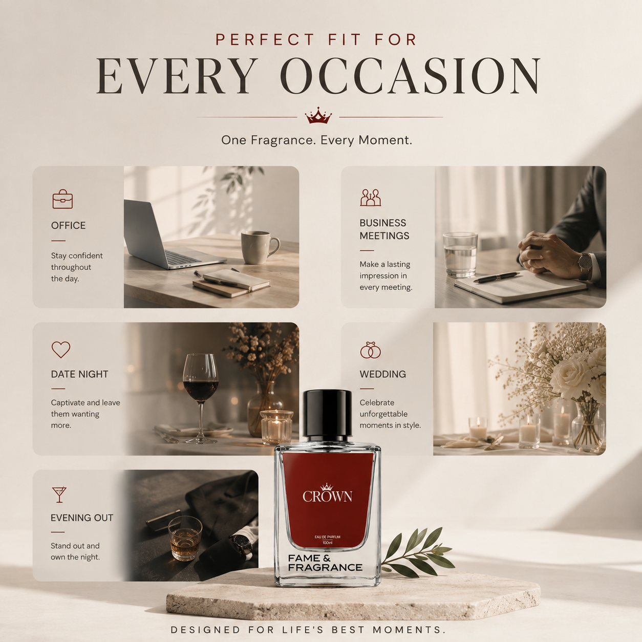Fame & Fragrance CROWN Eau de Parfum  -  100 ml (For Men & Women) - Image 4