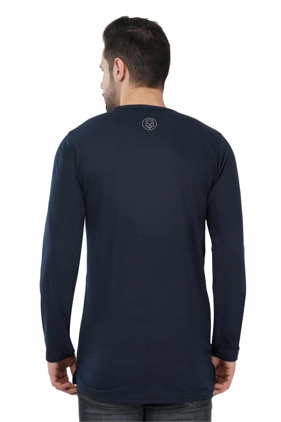 AMBORTI Signature Full Sleeve  Navy blue T-Shirt 2 - Image 2