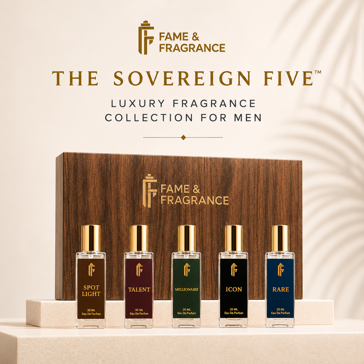 Fame & Fragrance Men Perfume Gift Set | Luxury Long-Lasting Eau De Parfum Collection | 5 Signature Fragrances (5 x 20ml)