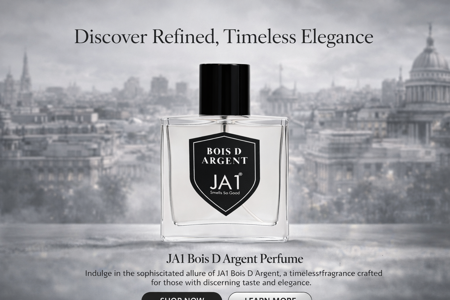 JA1 Bois d’Argent Perfume | Luxury Ambery Woody Unisex Fragrance Banner 1