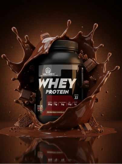 Valdren Double Rich Chocolate Whey Protein Powder, Premium Muscle Recovery Protein. - Image 1
