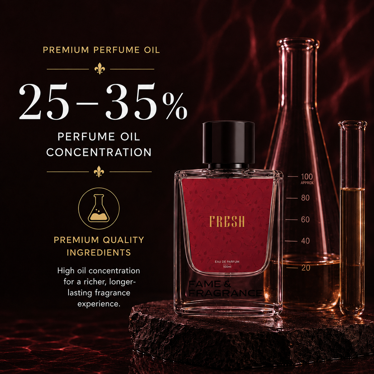 Fame & Fragrance FRESH Eau de Parfum  -  100 ml (For Men & Women) - Image 3