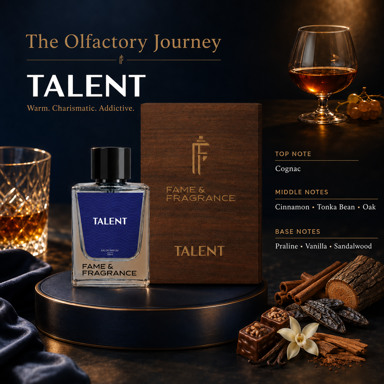 Fame & Fragrance TALENT Eau de Parfum  -  100 ml (For Men) - Image 3