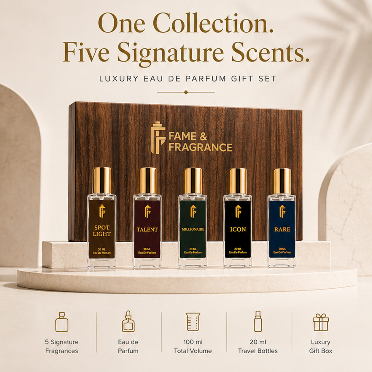 Fame & Fragrance Men Perfume Gift Set | Luxury Long-Lasting Eau De Parfum Collection | 5 Signature Fragrances (5 x 20ml) - Image 4