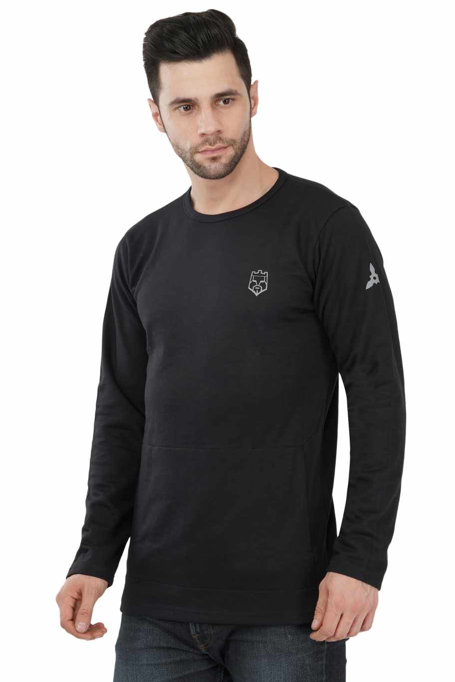 AMBORTI Signature Full Sleeve black  T-Shirt - Image 2